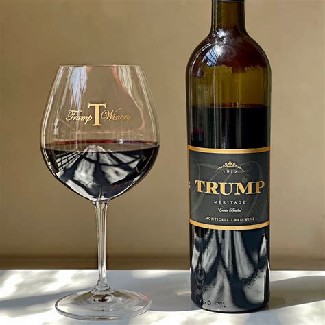 Trump Winery Trump Winery Gold Logo Red Wine Glass