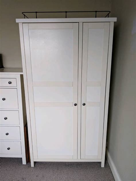 Ikea White Wardrobe Hemnes Hemnes White Stain Wardrobe With 2