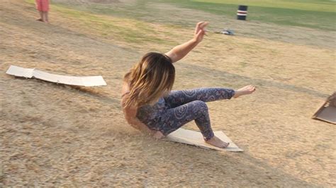 Sliding On Cardboard Down A Hill With The Grandkids Youtube