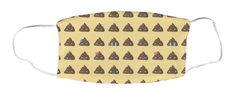 Poop Emoji Adult Cloth Face Mask Standard Personalized Youcustomizeit