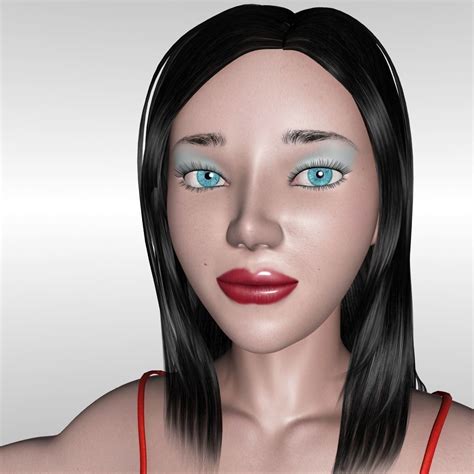 3d Model Ella Female Rigged Character Vr Ar Low Poly Cgtrader
