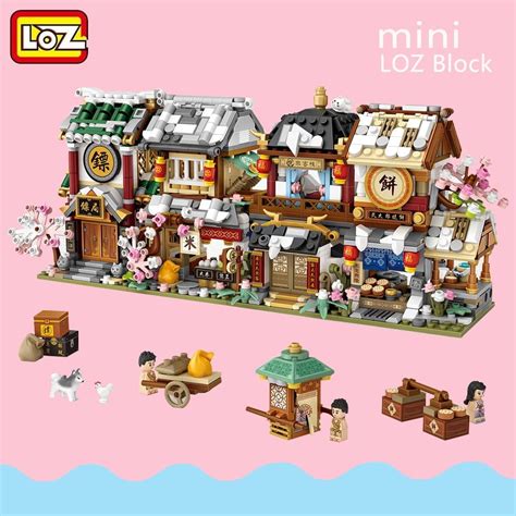 Loz Mini Cityancient Street Blocksloques Chinese Culture Tradition