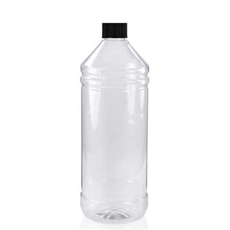 1 Litre Clear Plastic Bottle And 28mm Screw Cap Uk