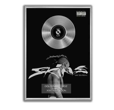 xxxtentacion skins album cover gold platinum cd framed etsy