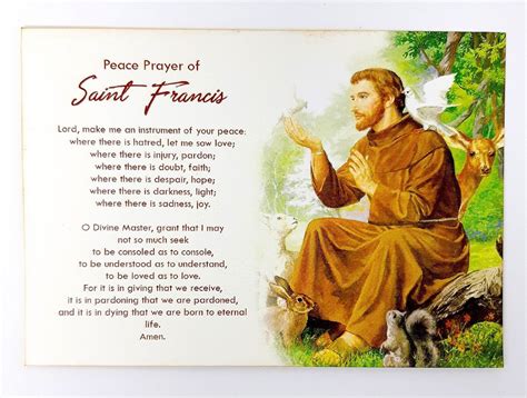 Beautiful St. Francis of Assisi Prayer Cards, Saint Francis, St. Francis of Assisi, Prayer Cards 