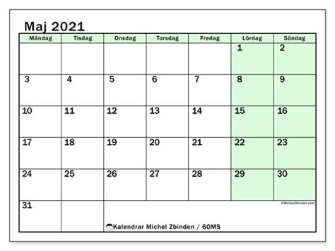 Januar 2021 und endet am freitag, den 31.dezember 2021. Kalender "60MS" maj 2021 för att skriva ut - Michel Zbinden SV