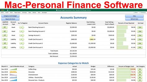 mac budget spreadsheet  excel  mac personal finance