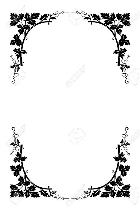 Cute black and white border clipart. Best Black And White Flower Border #15717 - Clipartion.com