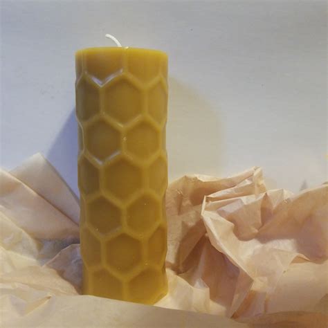 Honeycomb Pillar Candle Farm And Hive