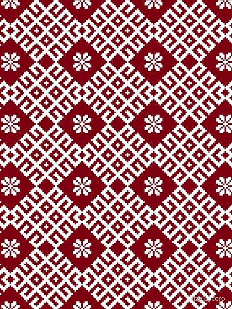 Latvian Traditional Pattern T Shirt By Ilzesgimene Redbubble