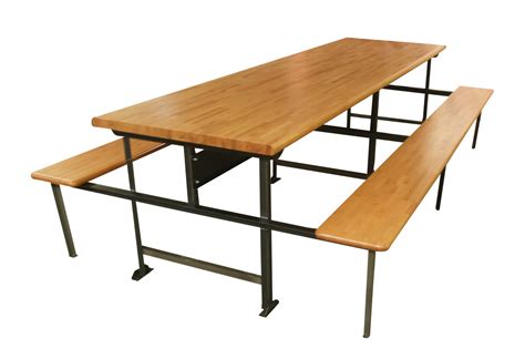 Lunch Table With Laminated Hardwood Top Steel Logic