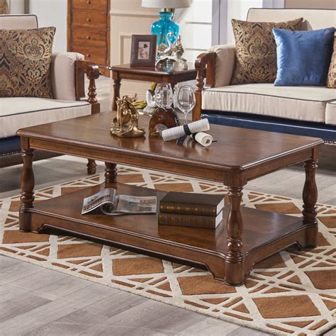 American Country Minimalist Wood Coffee Table Tea Small Apartment