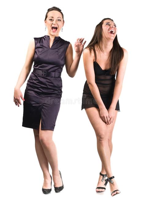 Two Beautiful Laughing Women Stock Image Image Of Isolated Model