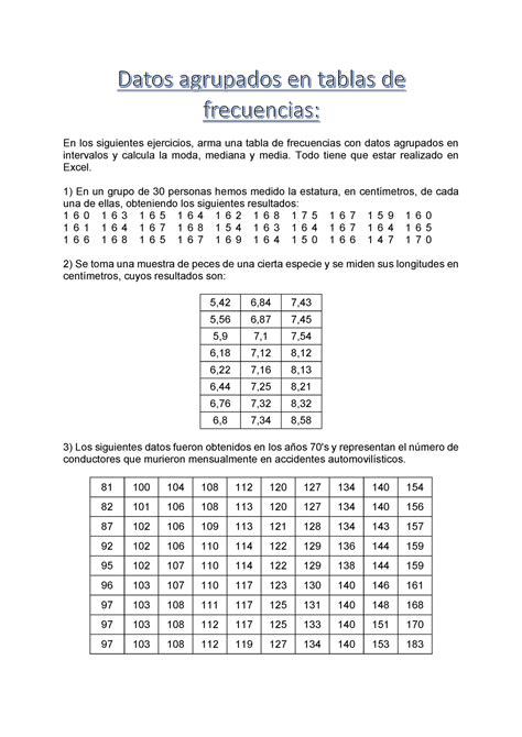 3 3 Actividad 6 Datos Agrupados En Tablas De Frecuencias En Los