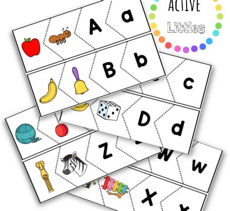 Alphabet Match Puzzle Printable For Kids Active Littles