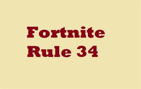 Fortnite Rule 34 Overview Tricksmonster