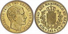 Moneda 1 Ducat Gran Ducado de Baden (1806-1918) Oro 1854 Federico I de ...