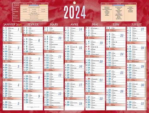 Calendrier Scolaires 2023 24
