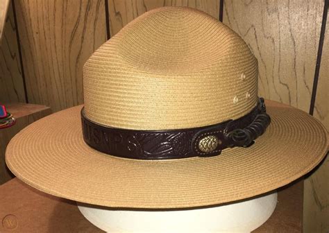 Usnps Ranger Hat National Park Service Straw Pinecone Band Smokey Bear