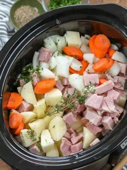 Easy Crock Pot Ham And Potato Soup Grandma S Things