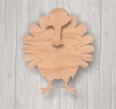 Turkey Kit. Unfinished wood cutout. Wood cutout. Laser | Etsy