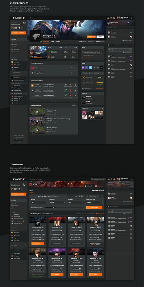 Faceit Platform On Behance