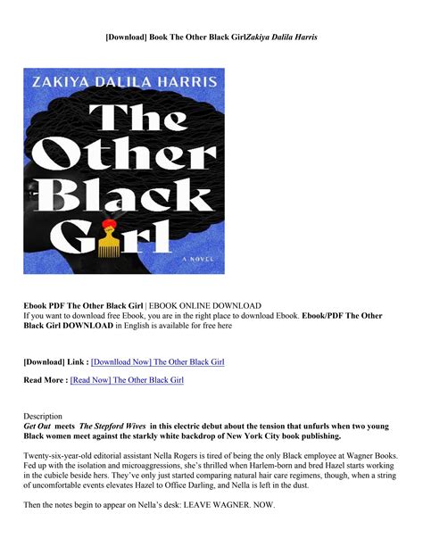 Pdf Download The Other Black Girl By Zakiya Dalila Harris By Collinerik77 Issuu
