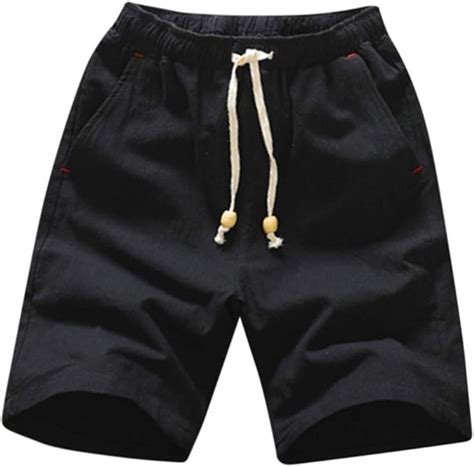 Litetao Shorts Pantalones Cortos De Lino Para Hombre Informales