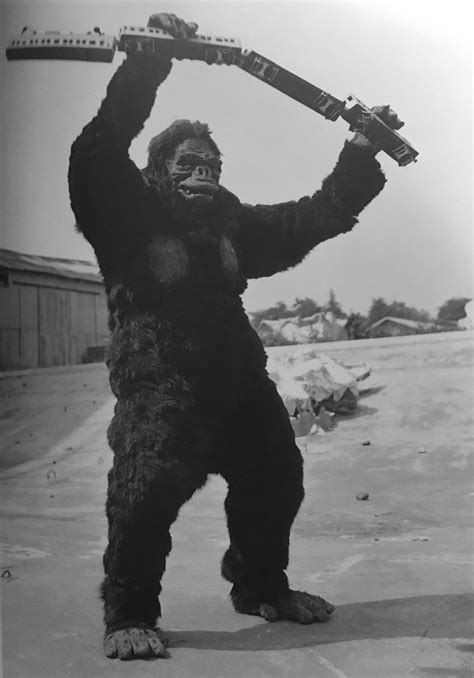 Posing For Poster And Still Image Behind The Scenes At Toho Studios King Kong Vs Godzilla