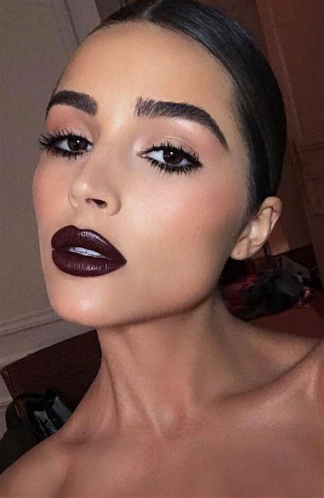 Pinterest Deborahpraha ♥️ Olivia Culpo Dark Vampy Lipstick And