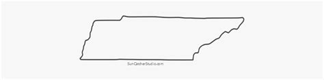 Free Tennessee Outline Thin Border Cricut Design Or State Of