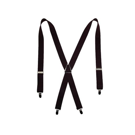 Ctm Size One Size Mens Elastic X Back Suspenders With Silver