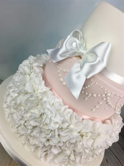 Pink And White Sugar Ruffles Wedding Cake Mels Amazing