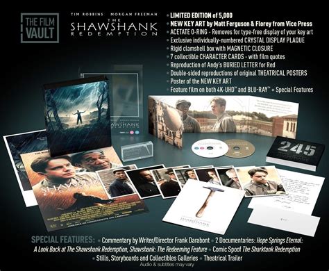 The Shawshank Redemption The Film Vault Limited Edition 4k Ultra Hd