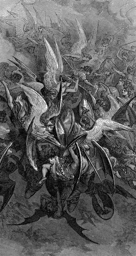 Nigra Lux DorÉ Gustave 1832 1883 War In Heaven Illustration For