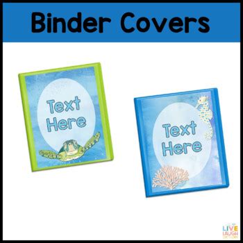 Under The Sea Ocean Theme Editable Binder Covers And Spine Labels