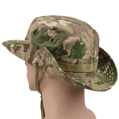 Tactical Boonie Sniper Camouflage Tree Bucket Hat Black Gizmoway