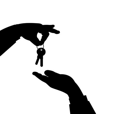 Keys In Hand Silhouette Free Stock Photo Public Domain Pictures