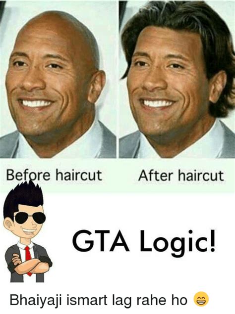 Before Haircut After Haircut Gta Logic Bhaiyaji Ismart Lag Rahe Ho 😁