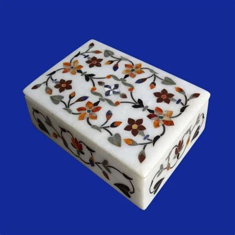 Home Decor Marble Inlay Box Shape Rectangular At Rs 500piece In Agra