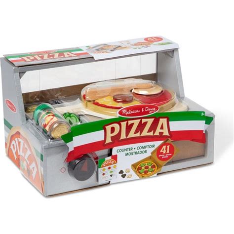 Melissa And Doug Top And Bake Pizza Counter In White Toyco