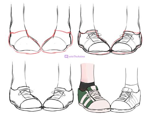 How To Draw Anime Shoes Step By Step Animeoutline