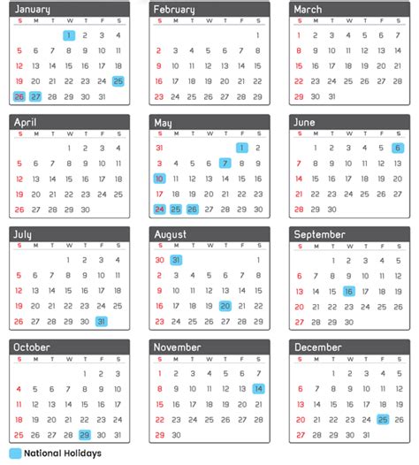 Malaysia School And Public Holiday Calendar
