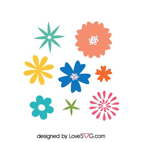 Flowers Set - Lovesvg.com