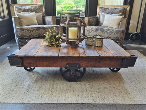 20 Industrial Cart Coffee Table Homyhomee