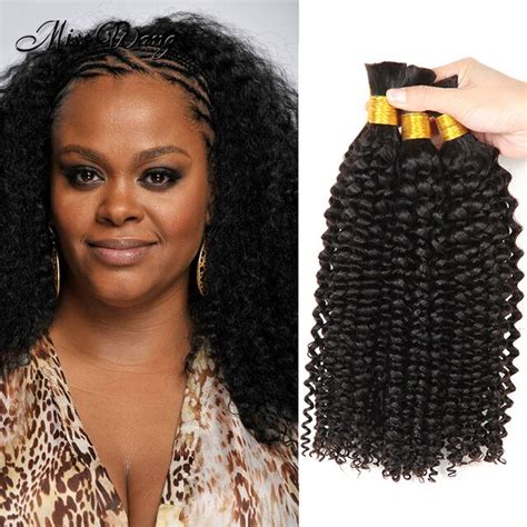 10a Afro Kinky Bulk Hair 3 Bundles Peruvian Deep Curly Hair Bulk Cabelo