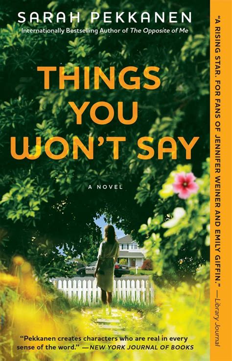Things You Wont Say By Sarah Pekkanen Best 2015 Summer Books For