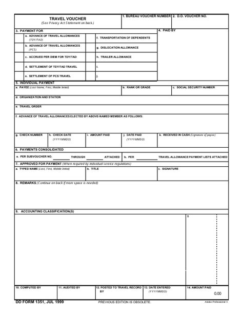 Dd Form 1351 Fill Out Sign Online And Download Fillable Pdf