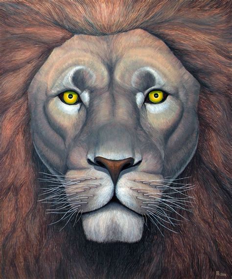 Original Extra Large Oil Painting Lion Modern Oil On Canvas Art