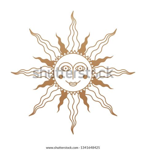 Russian Acient Sign Sun God Symbols Stock Vector Royalty Free 1341648425